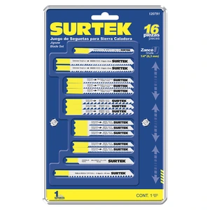 Surtek-120791 / 120791 Juego de seguetas para sierra caladora, 16 piezas Surtek