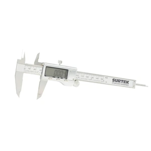 Surtek-122204 / 122204 Calibrador en pulgadas y milímetros digital con pantalla metálica 0 - 6" Surtek