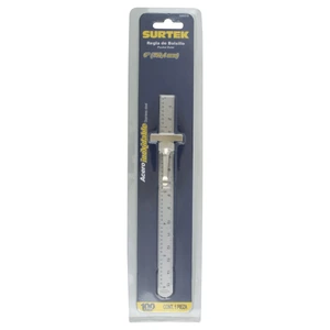 Regla de bolsillo de acero inoxidable 6" Surtek