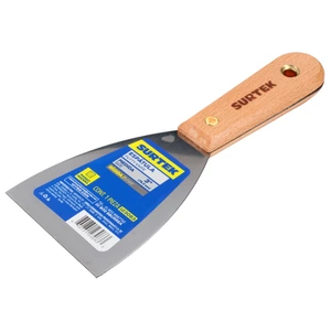 Surtek-123083 / 123083 Espátula rígida de acero de alto carbón con mango de madera 3" Surtek