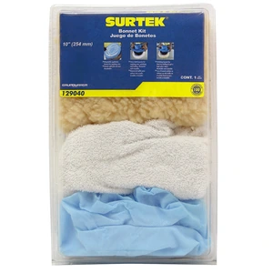 Surtek-129040 / 129040 Juego de bonetes para pulidora 10", 7 piezas Surtek