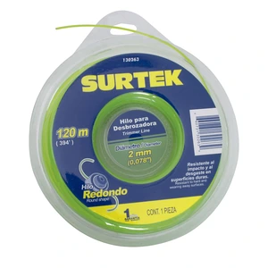 Surtek-130263 / 130263 Nailon redondo para desbrozadora doble blíster, 2 mm x 120 m Surtek