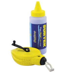 Surtek-130561 / 130561 Juego de tiralíneas metálico 30 m, con tiza, 2 piezas Surtek