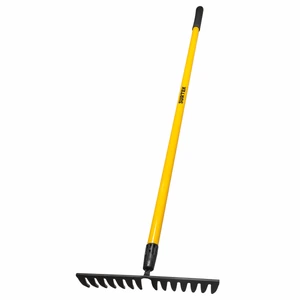 Surtek-130650 / 130650 Rastrillo curvo para jardín con mango de madera 60", 14 dientes Surtek