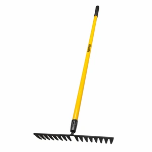 Surtek-130651 / 130651 Rastrillo curvo para jardín con mango de madera 60", 16 dientes Surtek