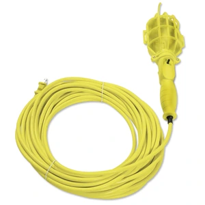 Lámpara de taller con canastilla plástica, color amarillo Surtek