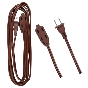 Extensión eléctrica doméstica color café, 3 m Surtek