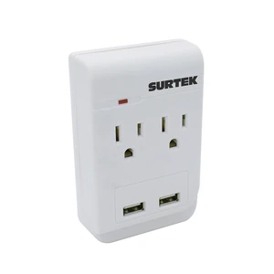 Surtek-136205 / 136205 Multicontacto de barra 2 entradas 2 USB Surtek