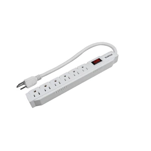 Supresor de picos 6 entradas cable 450 J, de 45 cm Surtek