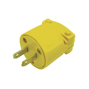 Clavija blindada plástica polarizada, color amarillo Surtek