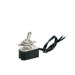 Surtek-136555 / 136555 Apagador de palanca metal con cable de 14 cm 6 A, color blanco Surtek