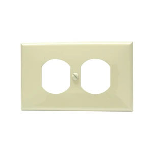 Placa doble plástica , línea estándar, color marfil Surtek