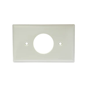 Placa sencilla plástica , línea estándar, color marfil Surtek