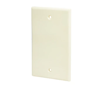 Placa ciega plástica, línea estándar, color marfil Surtek