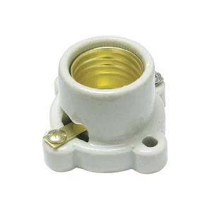 Portalámpara de base cuadrada 2", color blanco Surtek