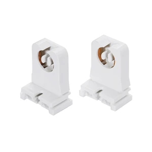 Portalámpara base G13 BIPIN, 2 piezas, color blanco Surtek