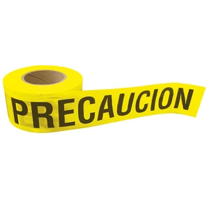 Cinta para barricada "PRECAUCION" ancho 3" de Surtek