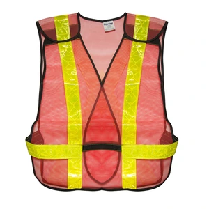 Surtek-137375 / 137375 Chaleco de seguridad de malla de poliéster 5 puntos naranja unitalla Surtek