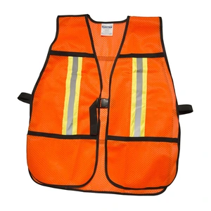 Surtek-137376 / 137376 Chaleco de seguridad de malla de poliéster con correas ajustables naranja unitalla Surtek