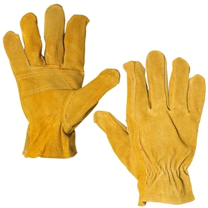Guantes de carnaza tipo soldador con forro interno puño largo unitalla Surtek