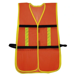 Surtek-137491 / 137491 Chaleco de seguridad de malla de poliéster con ajuste de doble gancho naranja unitalla Surtek