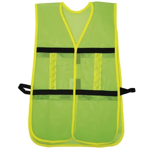 Surtek-137492 / 137492 Chaleco de seguridad de malla de poliéster con ajuste de doble gancho verde unitalla Surtek