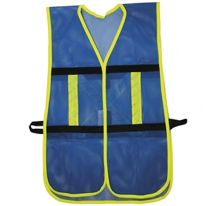 Surtek-137493 / 137493 Chaleco de seguridad de malla de poliéster con ajuste de doble gancho azul unitalla Surtek