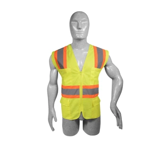 Surtek-137497 / 137497 Chaleco de seguridad de alta visibilidad con cierre y 6 bolsas amarillo unitalla Surtek