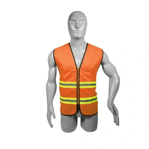 Surtek-137498 / 137498 Chaleco de seguridad de alta visibilidad con cierre naranja unitalla Surtek