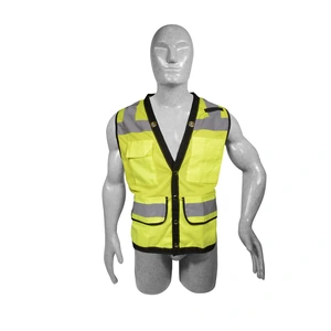 Chaleco de seguridad tipo supervisor cerrado de alta visibilidad unitalla Surtek