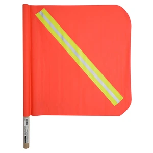 Surtek-137607 / 137607 Banderín de PVC con reflejante y vástago de madera Surtek