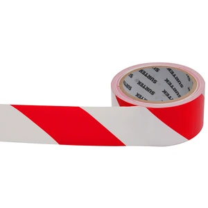 Surtek-138061 / 138061 Cinta de señalización de adhesivo acrílico ancho 2" de 18 m, color blanco/rojo Surtek