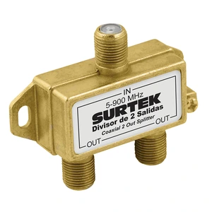 Divisor coaxial , 1 entrada salidas Surtek