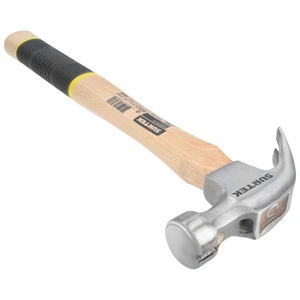 Martillo de uña curva pulido con mango de madera oz Surtek