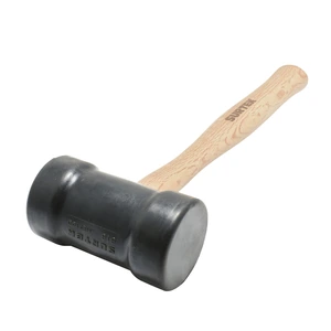 Surtek-616 / 616 Mazo con cabeza de hule negro con mango de madera de 14", 16 oz Surtek