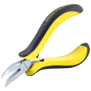 Surtek-953 / 953 Mini pinza para electrónica con mango bimaterial de 4-3/4" punta curva Surtek
