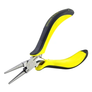 Surtek-956 / 956 Mini pinza para electrónica con mango bimaterial de 4-3/4" punta redonda Surtek
