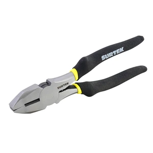Surtek-979 / 979 Pinza para electricista con mango rubber grip de 9" corte lateral nariz cuadrada Surtek
