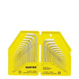 Surtek-ALLF30 / ALLF30 Juego de llaves hexagonales tipo "L", combinadas, 30 piezas en rack Surtek