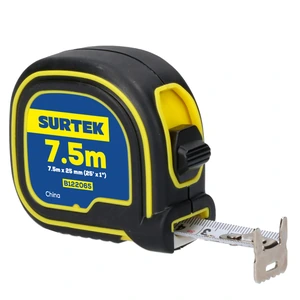 Surtek-B122065 / B122065 Flexómetro con carcasa soft grip 7.5 m x 1" Surtek