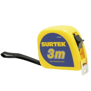 Surtek-B122070 / B122070 Flexómetro con carcasa de plástico invencible 3 m x 3/4" Surtek