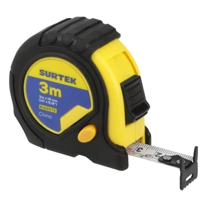Surtek-B122073 / B122073 Flexómetro con carcasa rubber grip 3 m x 5/8" Surtek