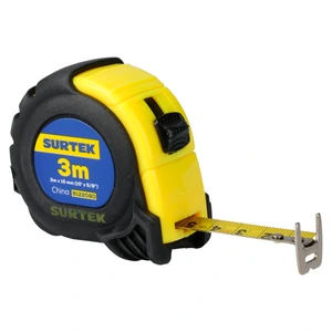Surtek-B122080 / B122080 Flexómetro con carcasa anti-impacto 3 m x 5/8" Surtek