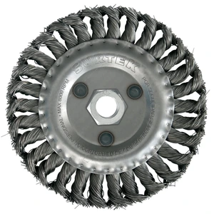 Surtek-C538 / C538 Carda circular trenzada alambre grueso 7" x 0.50 mm con rosca 7/8" Surtek