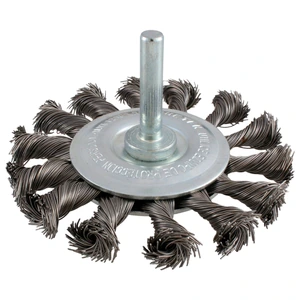 Surtek-C566 / C566 Carda circular trenzada alambre delgado 3" x 0.30 mm con zanco 1/4" Surtek