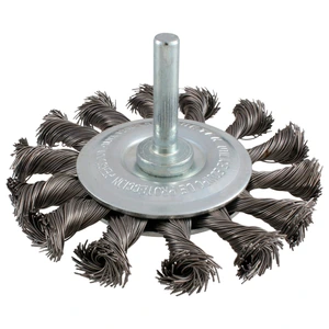 Surtek-C569 / C569 Carda circular trenzada alambre grueso 3" x 0.50 mm con zanco 1/4" Surtek