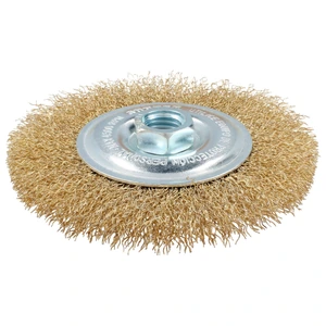 Surtek-C588 / C588 Carda circular ondulada alambre delgado 4-1/2" x 0.30 mm con rosca M14 Surtek