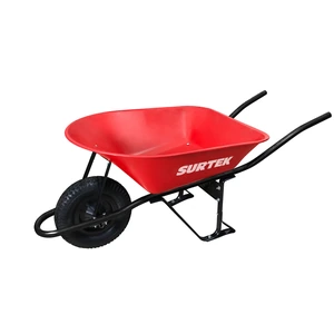 Surtek-CAT60S / CAT60S Carretilla reforzada con bastidor metálico 6 Ft3 llanta sólida de caucho Surtek