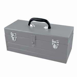 Surtek-CM20G / CM20G Caja portaherramientas metálica color gris con charola 19" x 7" x 6" Surtek