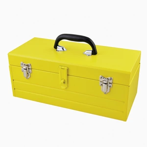Surtek-CM24 / CM24 Caja portaherramientas metálica color amarillo con charola 23" x 9" x 7" Surtek